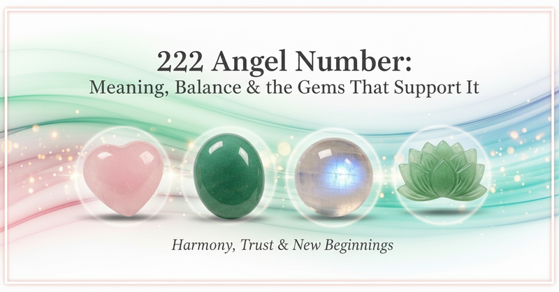 222 Angel Number: Meaning, Balance & the Gems That Support It
