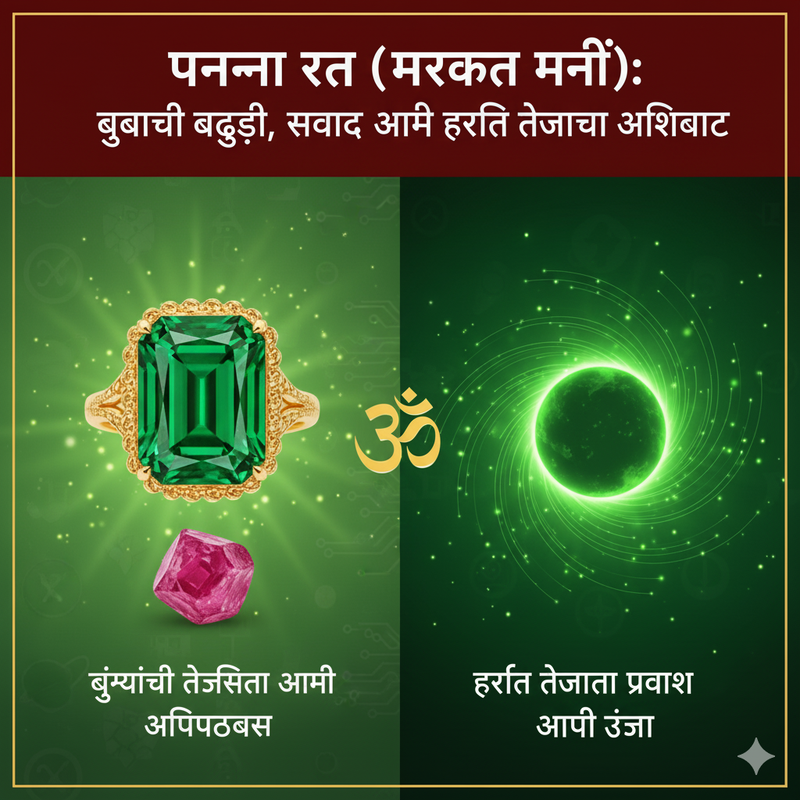 पन्ना रत्न (मरकत मणी): बुधाची बुद्धी, संवाद आणि हरित तेजाचा आशीर्वाद