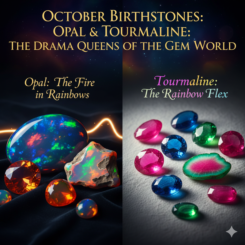 October Birthstones: Opal & Tourmaline: The Drama Queens of the Gem World