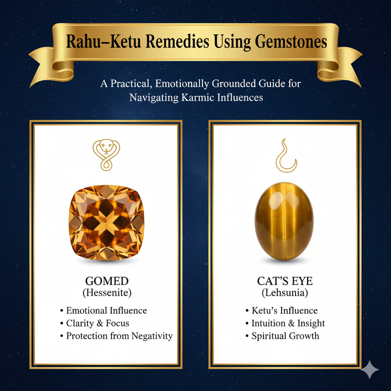 Rahu–Ketu ke upaaay Using Gemstones