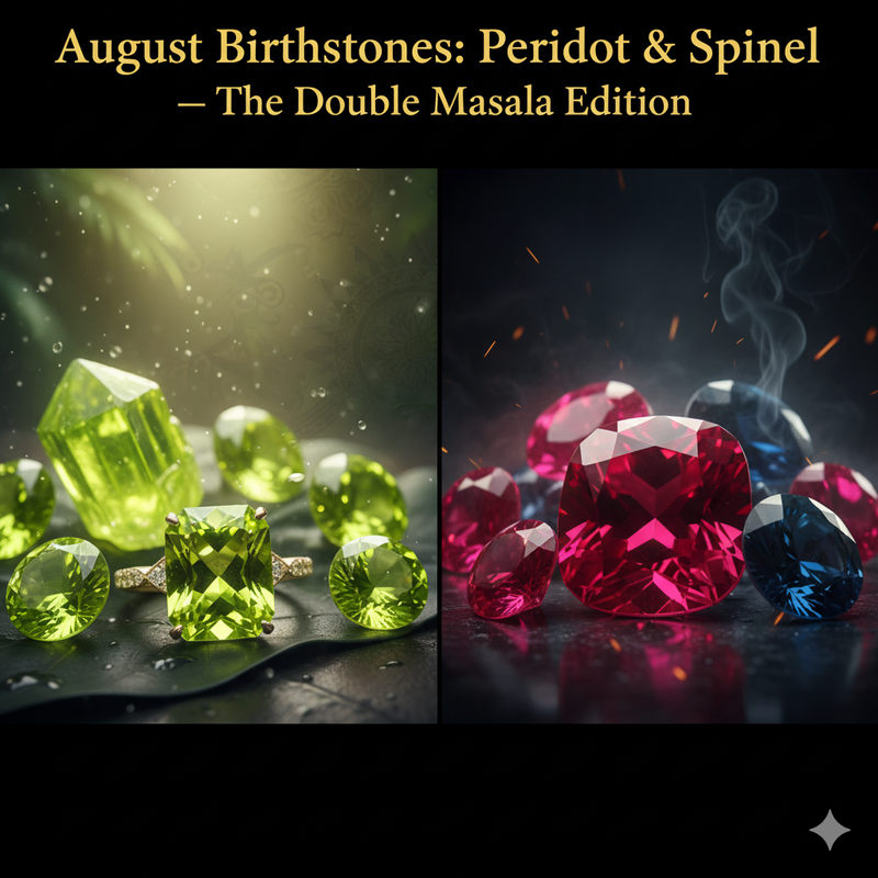 August Birthstones: Peridot & Spinel: The Double Masala Edition
