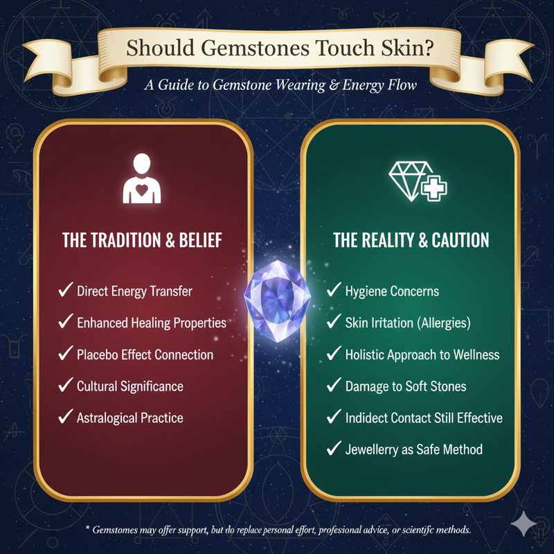 Should Gemstones Touch Skin?