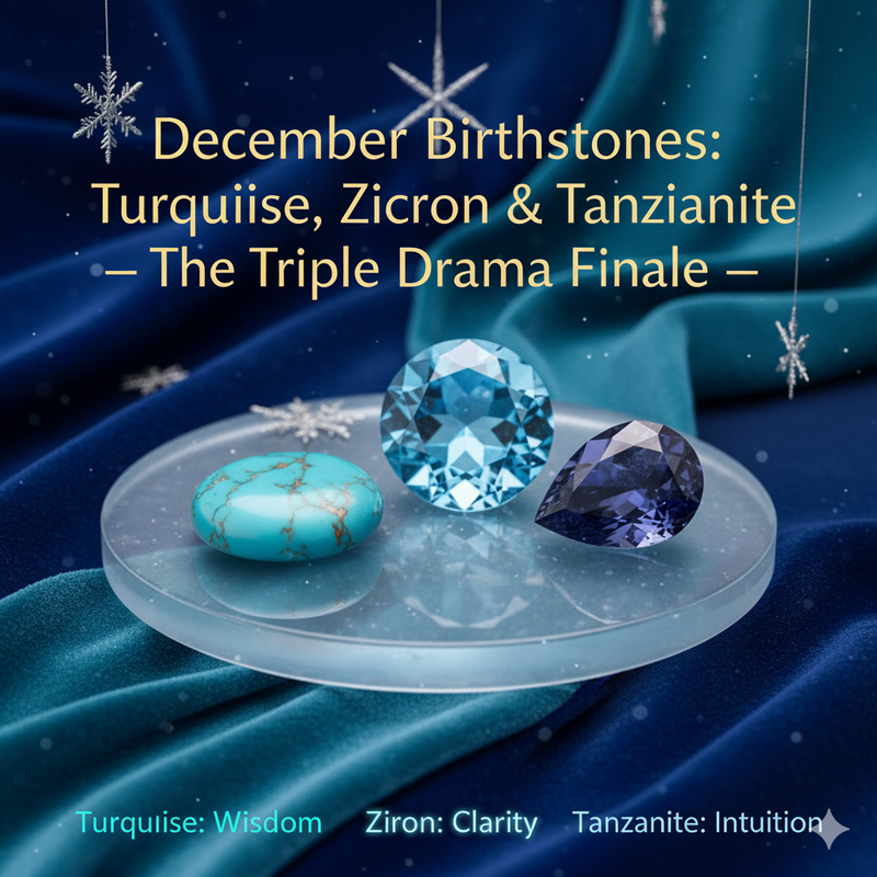 December Birthstones: Turquoise, Zircon & Tanzanite-The Triple Drama Finale