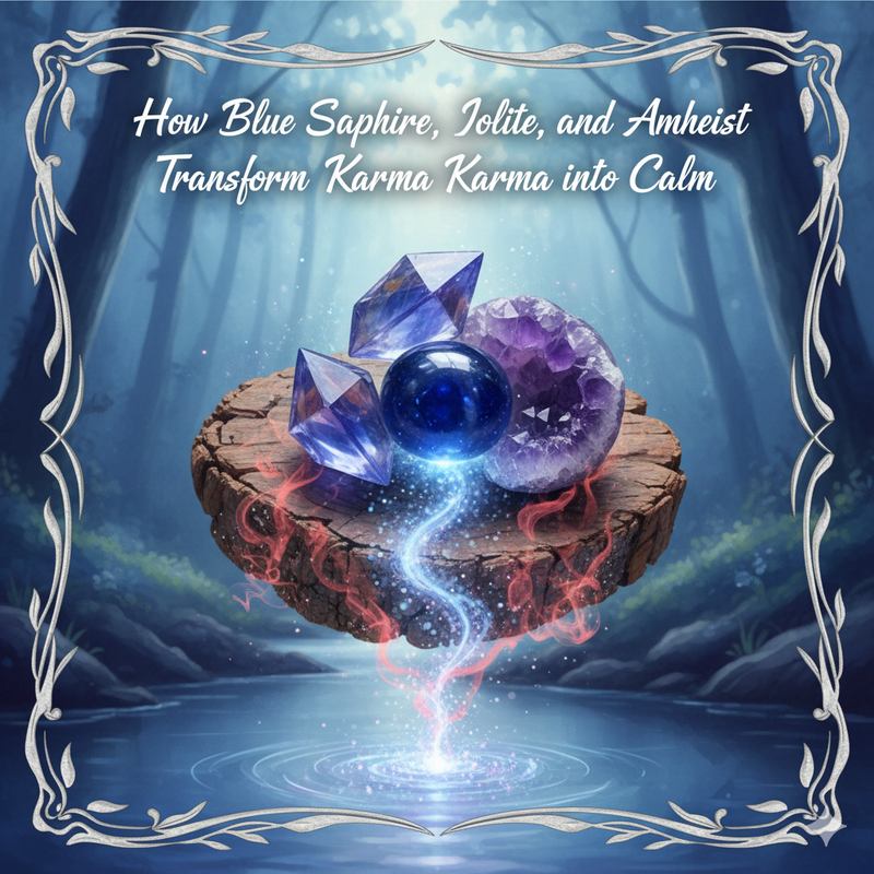 How Blue Sapphire, Iolite, and Amethyst Transform Karma into Calm