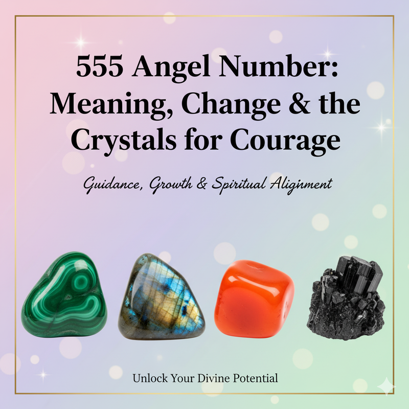 555 Angel Number: Meaning, Change & the Crystals for Courage