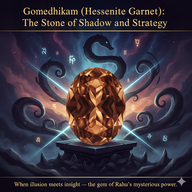 Gomedhikam (Hessonite Garnet): The Stone of Shadow and Strategy