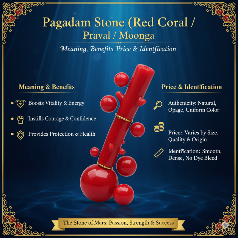 Pagadam Stone (Red Coral / Praval / Moonga): Meaning, Benefits, Price & Identification