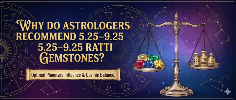 Why Do Astrologers Recommend 5.25–9.25 Ratti Gemstones?