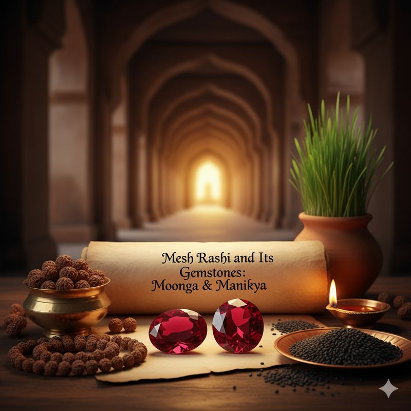 Mesh Rashi and Its Gemstones: Moonga & Manikya