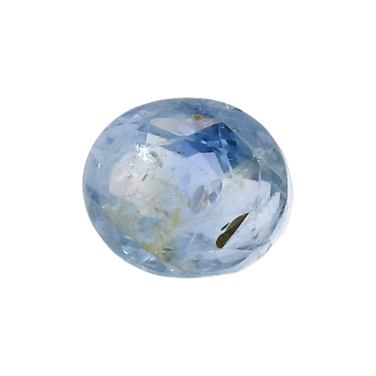 Sri Lankan Blue Sapphire (Neelam) 4.39 Carat / 4.88 Ratti, Unheated and Untreated – No indications of treatment observed – front view