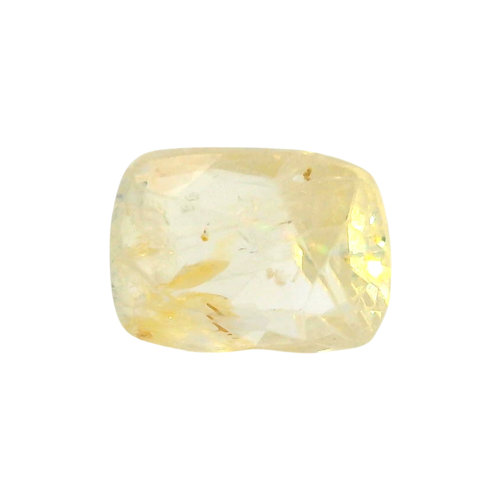 Sri Lankan Yellow Sapphire (Pukhraj) 4.17 Carat / 4.64 Ratti, Unheated and Untreated – No indications of treatment observed – front view