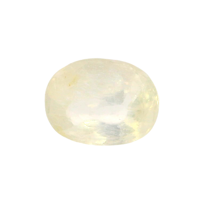 Sri Lankan Yellow Sapphire (Pukhraj) 3.91 Carat / 4.35 Ratti, Unheated and Untreated – No indications of treatment observed – front view