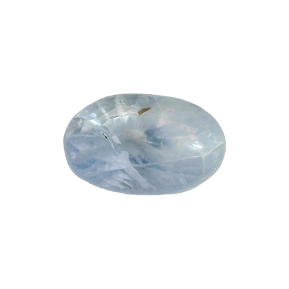 Sri Lankan Blue Sapphire (Neelam) 3.99 Carat / 4.44 Ratti, Unheated and Untreated – No indications of treatment observed – front view