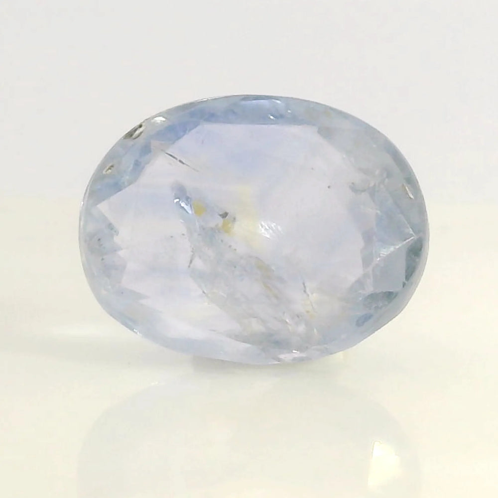 Sri Lankan Blue Sapphire (Neelam) 5.26 Carat / 5.85 Ratti, Unheated and Untreated – No indications of treatment observed – front view