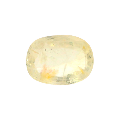 Sri Lankan Yellow Sapphire (Pukhraj) 3.24 Carat / 3.6 Ratti, Unheated and Untreated – No indications of treatment observed – front view