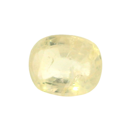 Sri Lankan Yellow Sapphire (Pukhraj) 3.85 Carat / 4.28 Ratti, Unheated and Untreated – No indications of treatment observed – front view