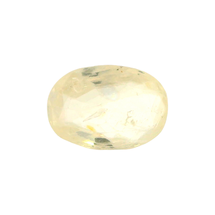 Sri Lankan Yellow Sapphire (Pukhraj) 3.24 Carat / 3.6 Ratti, Unheated and Untreated – No indications of treatment observed – front view