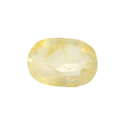 Sri Lankan Yellow Sapphire (Pukhraj) 4.26 Carat / 4.74 Ratti, Unheated and Untreated – No indications of treatment observed – front view