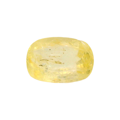 Sri Lankan Yellow Sapphire (Pukhraj) 3.87 Carat / 4.3 Ratti, Unheated and Untreated – No indications of treatment observed – front view