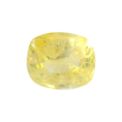 Sri Lankan Yellow Sapphire (Pukhraj) 3.69 Carat / 4.1 Ratti, Unheated and Untreated – No indications of treatment observed – front view