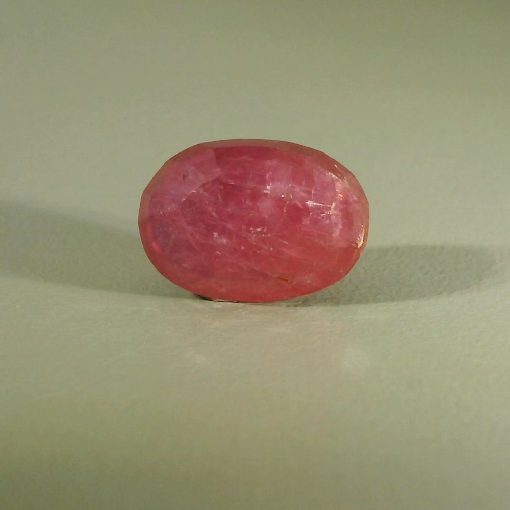 Mozambique Ruby (Manik) 4.42 Carat / 4.92 Ratti, Unheated and Untreated – No indications of treatment observed – back view