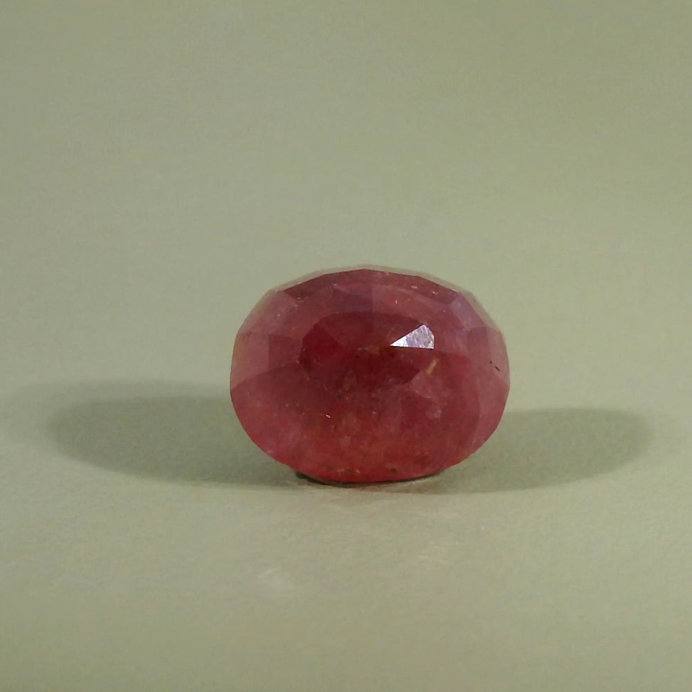 Mozambique Ruby (Manik) 4.94 Carat / 5.49 Ratti, Unheated and Untreated – No indications of treatment observed – back view