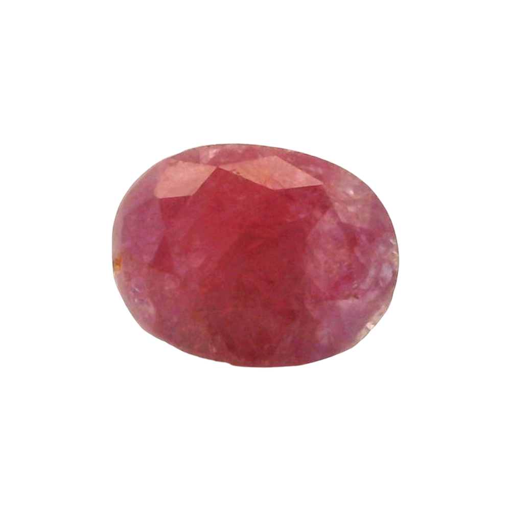 Mozambique Ruby (Manik) 4.94 Carat / 5.49 Ratti, Unheated and Untreated – No indications of treatment observed – front view