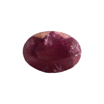 African Ruby (Manik) 5.93 Carat / 6.59 Ratti, Unheated and Untreated – No indications of treatment observed – front view