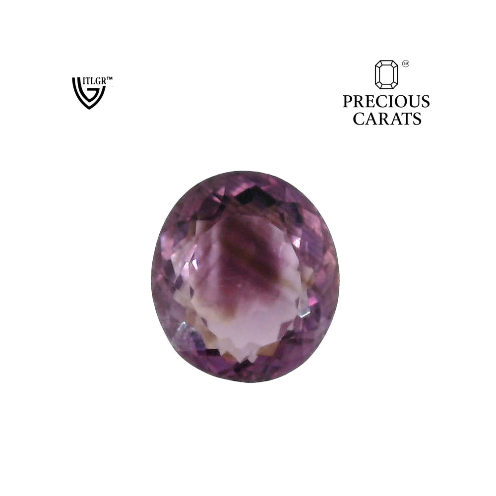 Brazilian Amethyst (Jamunia) 8.48 Carat / 9.43 Ratti, Unheated and Untreated – No indications of treatment observed – top view