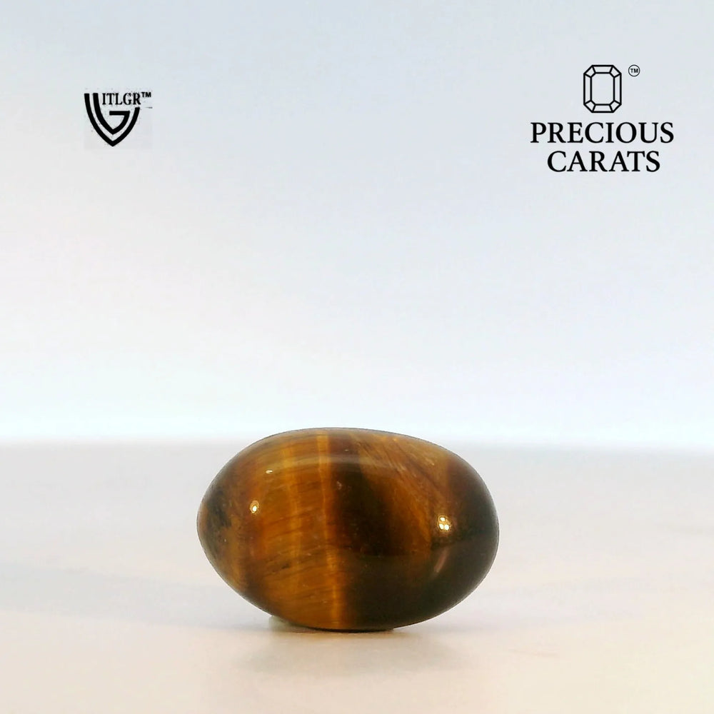 Indian Tiger Eye 7.2 Carat / 8.0 Ratti, Unheated and Untreated – No indications of treatment observed – front view