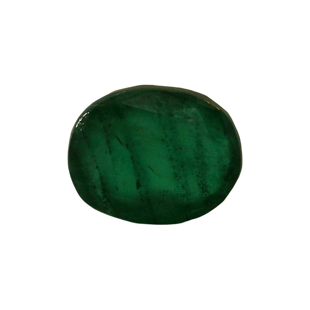 Zambian Emerald (Panna) 2.78 Carat / 3.09 Ratti, Minor Oil – front view