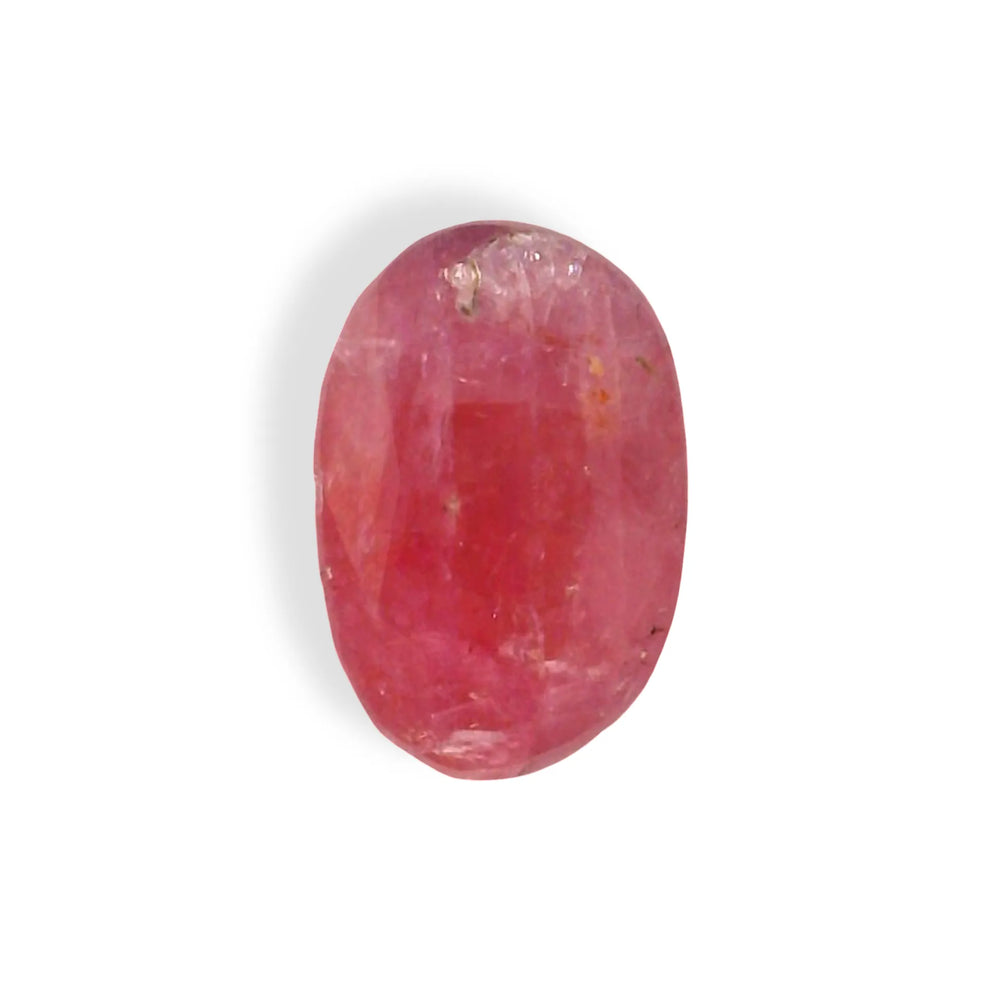 Mozambique Ruby (Manik) 7.05 Carat / 7.84 Ratti, Unheated and Untreated – No indications of treatment observed – top view
