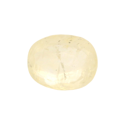 Sri Lankan Yellow Sapphire (Pukhraj) 3.38 Carat / 3.76 Ratti, Unheated and Untreated – No indications of treatment observed – front view