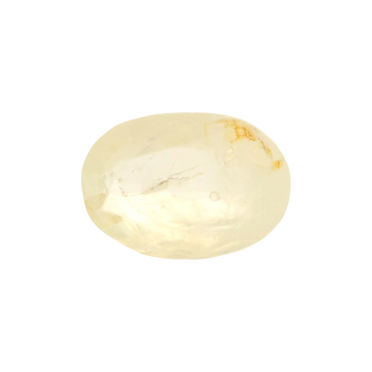 Sri Lankan Yellow Sapphire (Pukhraj) 3.22 Carat / 3.58 Ratti, Unheated and Untreated – No indications of treatment observed – front view