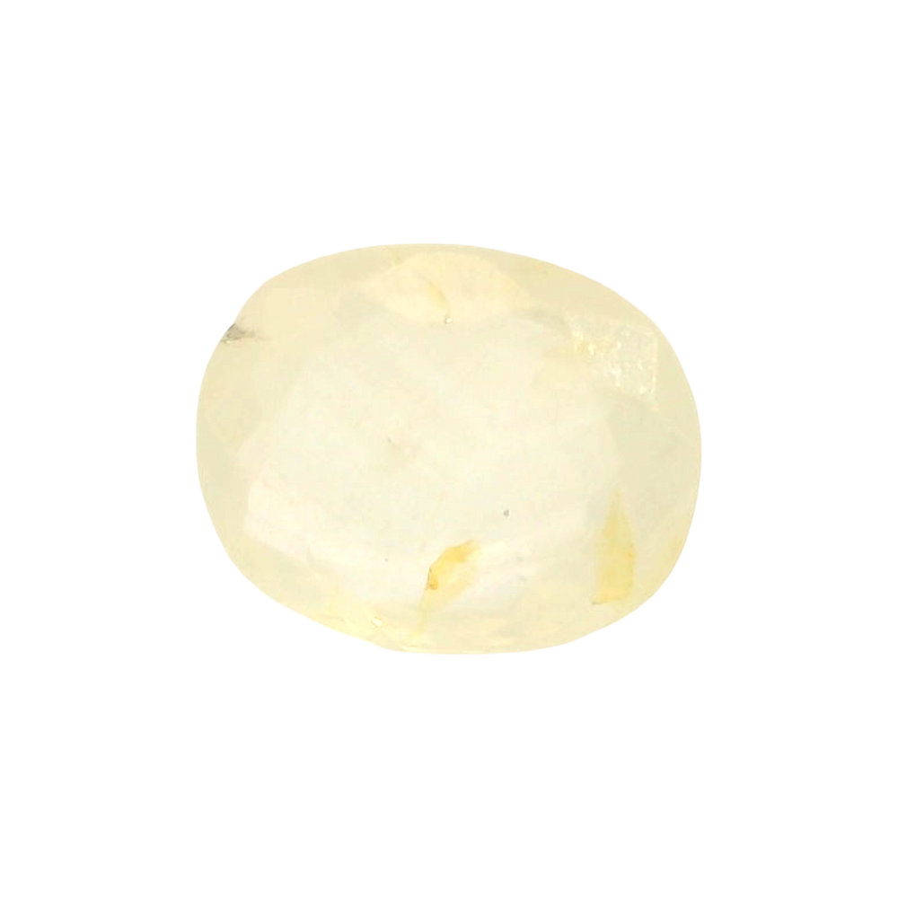Sri Lankan Yellow Sapphire (Pukhraj) 2.95 Carat / 3.28 Ratti, Unheated and Untreated – No indications of treatment observed – front view