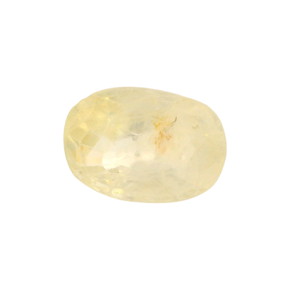 Sri Lankan Yellow Sapphire (Pukhraj) 4.32 Carat / 4.8 Ratti, Unheated and Untreated – No indications of treatment observed – front view