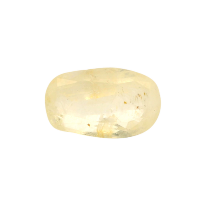 Sri Lankan Yellow Sapphire (Pukhraj) 3.97 Carat / 4.42 Ratti, Unheated and Untreated – No indications of treatment observed – front view