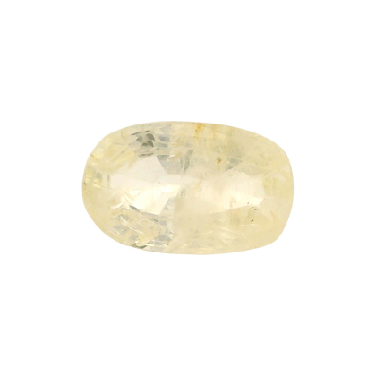 Sri Lankan Yellow Sapphire (Pukhraj) 3.69 Carat / 4.1 Ratti, Unheated and Untreated – No indications of treatment observed – front view