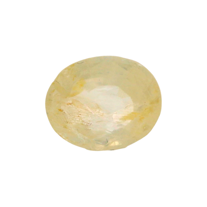 Sri Lankan Yellow Sapphire (Pukhraj) 4.31 Carat / 4.79 Ratti, Unheated and Untreated – No indications of treatment observed – front view