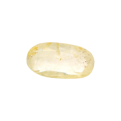 Sri Lankan Yellow Sapphire (Pukhraj) 3.64 Carat / 4.05 Ratti, Unheated and Untreated – No indications of treatment observed – front view
