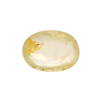 Sri Lankan Yellow Sapphire (Pukhraj) 4.14 Carat / 4.6 Ratti, Unheated and Untreated – No indications of treatment observed – front view