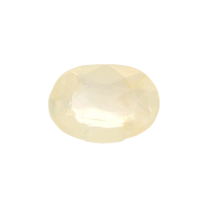 Sri Lankan Yellow Sapphire (Pukhraj) 3.87 Carat / 4.3 Ratti, Unheated and Untreated – No indications of treatment observed – front view