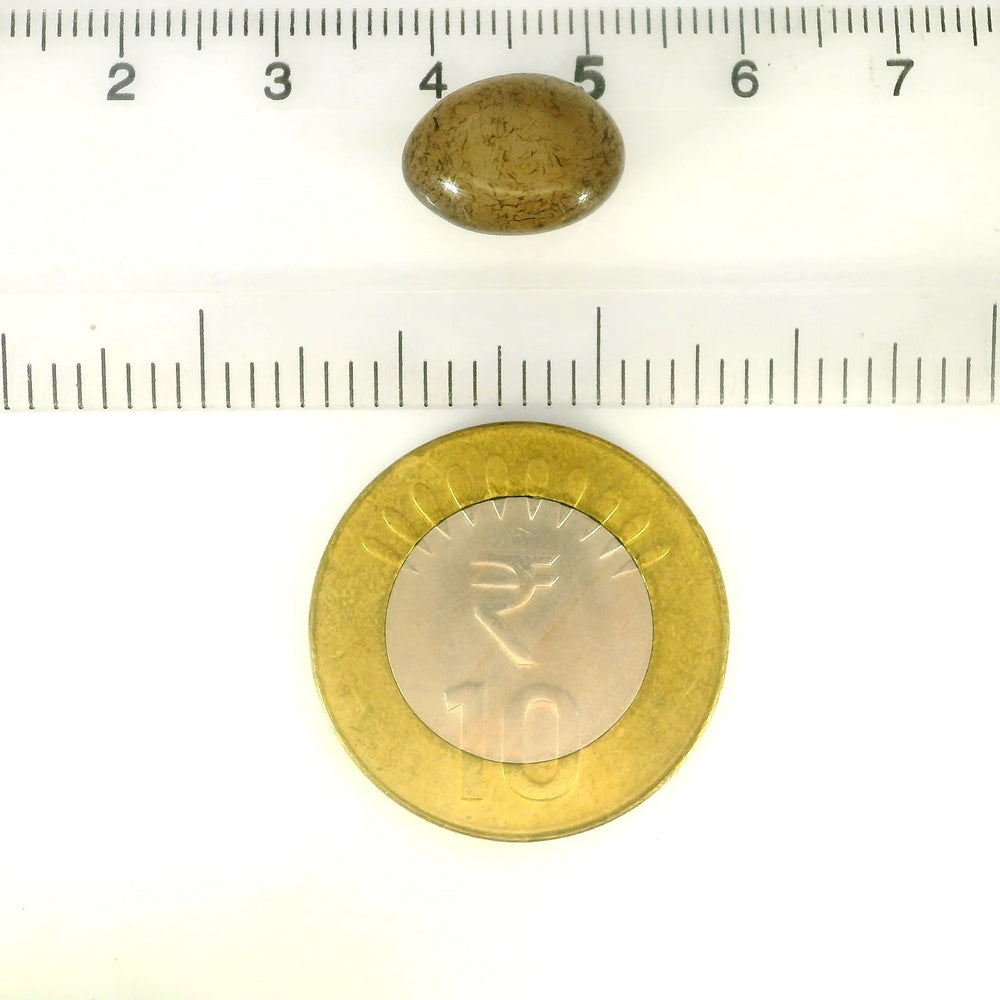 Indian Agate 6.71 Carat / 7.46 Ratti, Unheated and Untreated – No indications of treatment observed – shown against scale for size