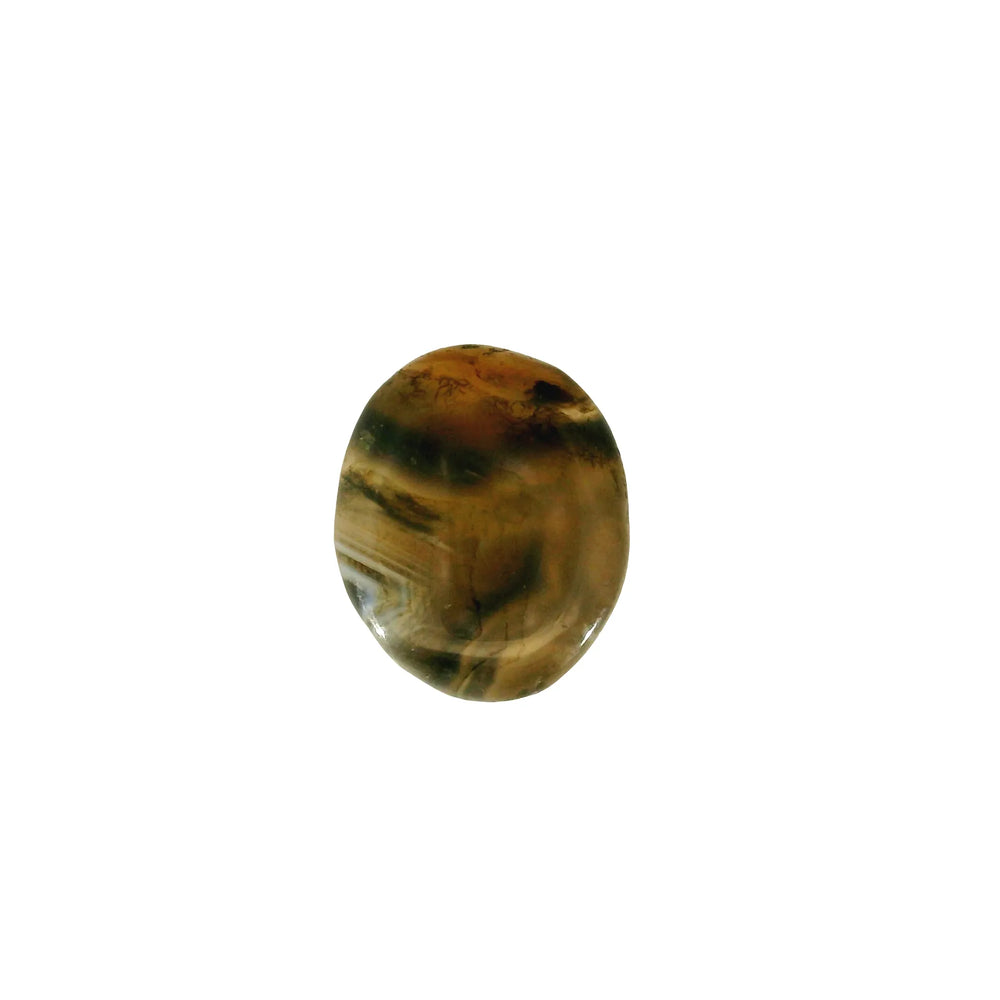 Indian Agate 6.8 Carat / 7.56 Ratti, Unheated and Untreated – No indications of treatment observed – top view