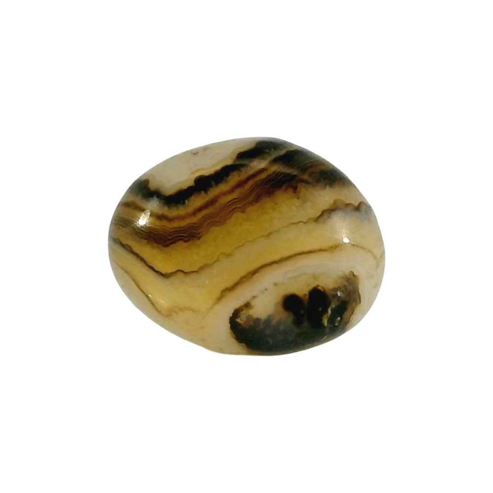 Indian Agate 6.78 Carat / 7.54 Ratti, Unheated and Untreated – No indications of treatment observed – front view