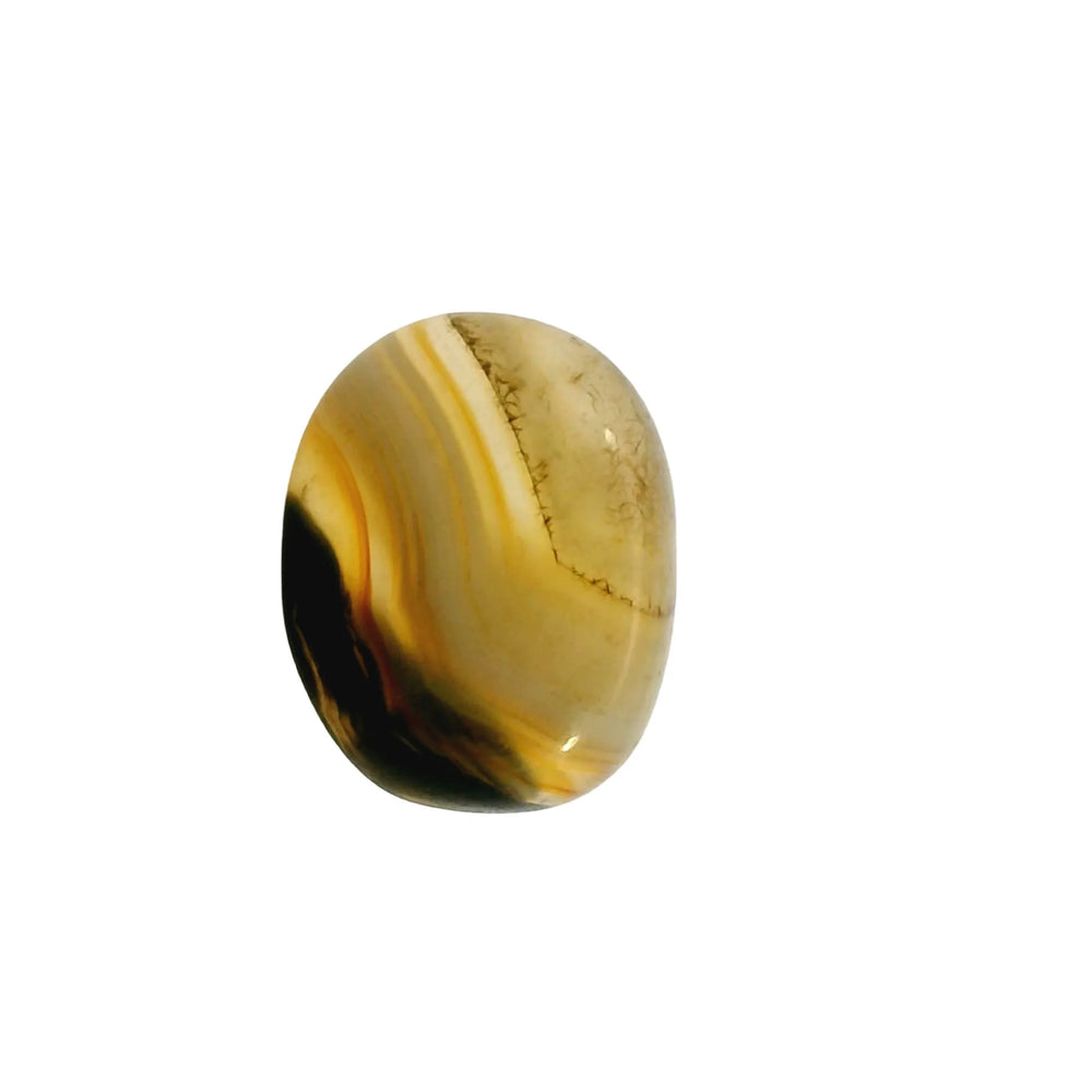 Indian Agate 8.31 Carat / 9.24 Ratti, Unheated and Untreated – No indications of treatment observed – top view