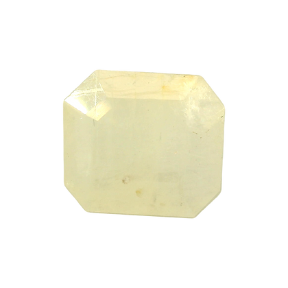 Yellow Sapphire (Pukhraj) 7.39 Carat / 8.22 Ratti, Unheated and Untreated – No indications of treatment observed – front view