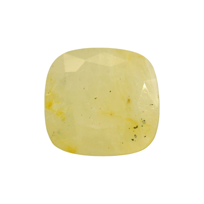 Burmese Yellow Sapphire (Pukhraj) 9.04 Carat / 10.05 Ratti, Unheated and Untreated – No indications of treatment observed – front view