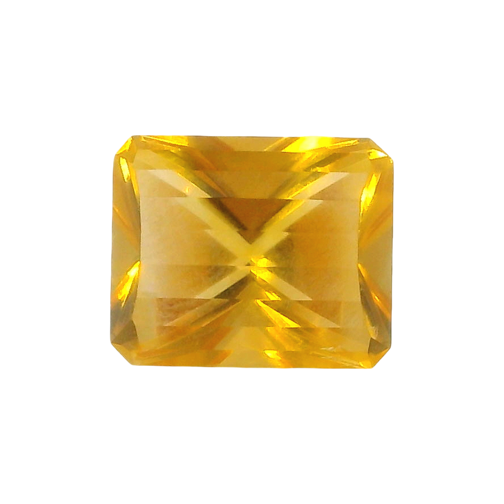 Brazilian Citrine 7.69 Carat / 8.55 Ratti, Unheated and Untreated – No indications of treatment observed – front view