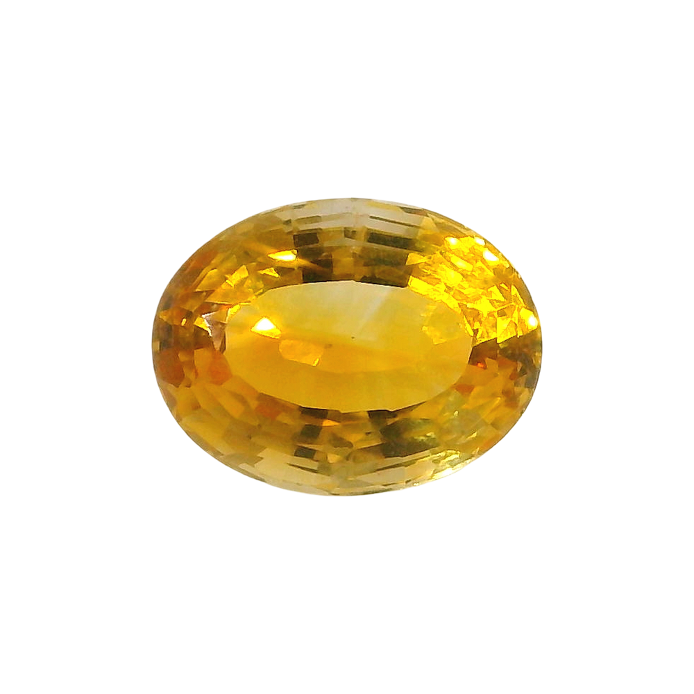 Brazilian Citrine 7.19 Carat / 7.99 Ratti, Unheated and Untreated – No indications of treatment observed – front view